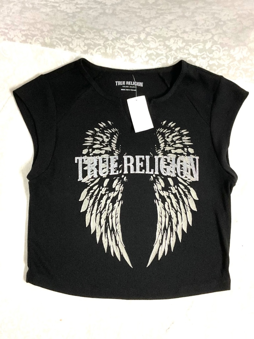 True Religion TeeShirt Crystal Wings size-Med.   New